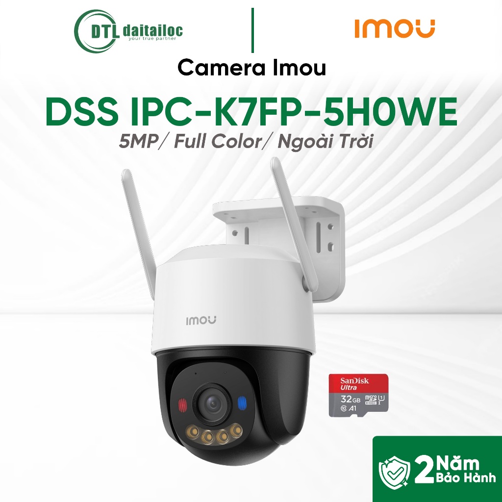 Camera Imou DSS IPC-K7FP-5H0WE 5MP, Full Color, Ngoài Trời | Chính Hãng | Bảo Hành 24 Tháng
