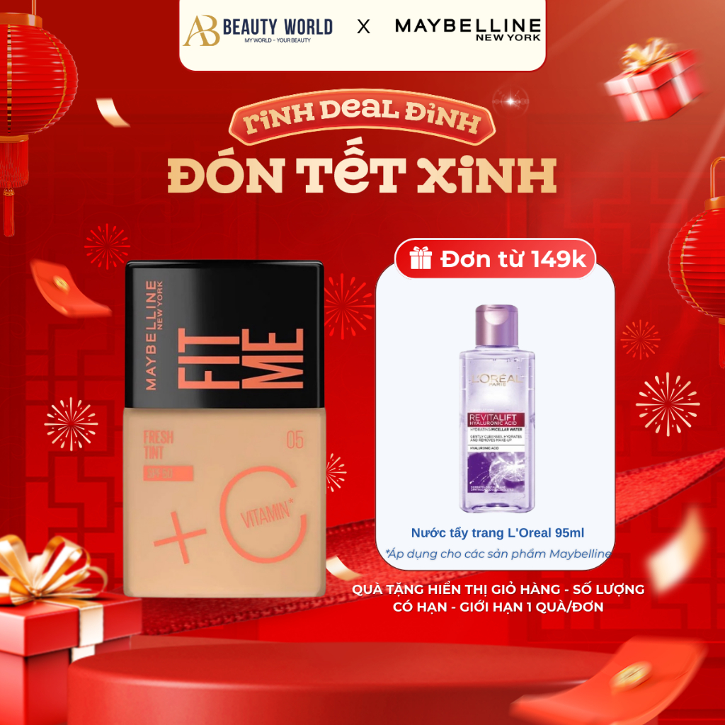 Kem nền Fit Me Tint C MAYBELLINE chống nắng SPF50 vitamin C AB BEAUTY WORLD