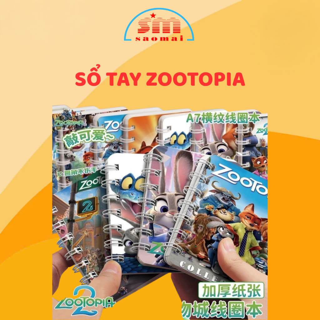 Sổ Tay Lò Xo A7 - Thế Giới Zootopia Siêu Đáng Yêu , Sổ Lò Xo A7 ZOOTOPIA