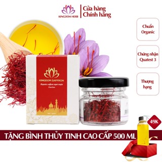 Saffron nhụy hoa nghệ tây Kingdom Herb Iran chính hãng, dòng super negin hữu cơ thượng hạng hộp 1g