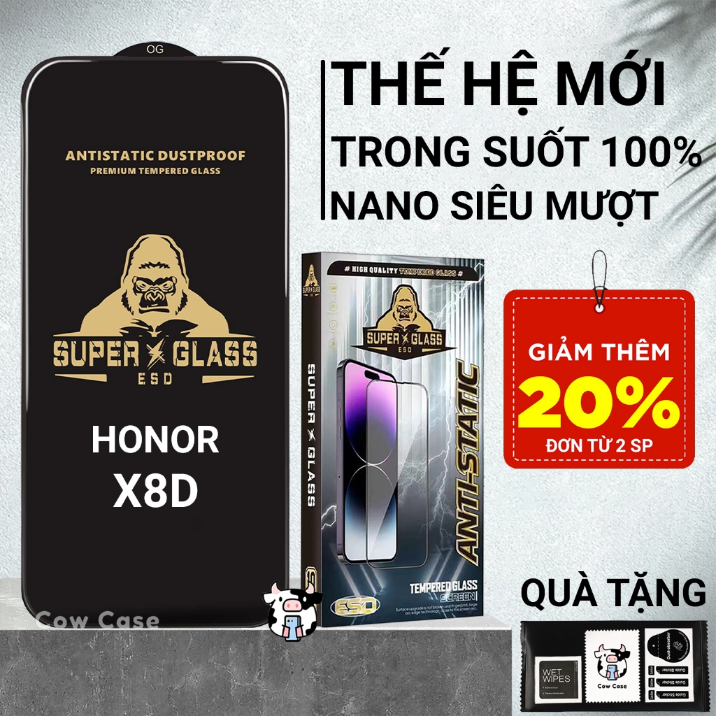 Kính cường lực Honor X8D full màn | Miếng dán bảo vệ màn hình Cowcase