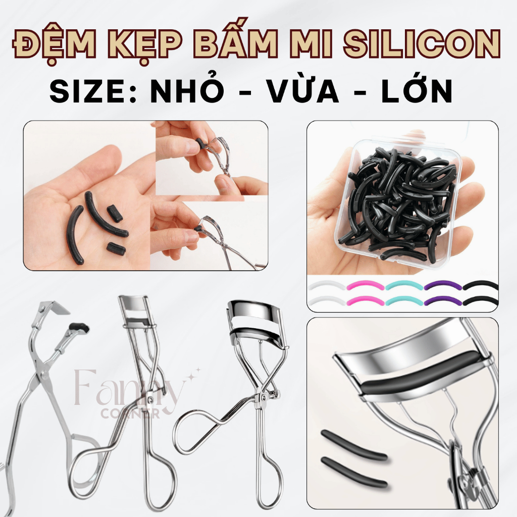 [BSL] Đệm Kẹp Bấm Mi Thay Thế Bằng Silicon , Đệm Cao Su Bấm Mi Mềm Đàn Hồi Có Thể Tái Sử Dụng - Fanny Dou Quin