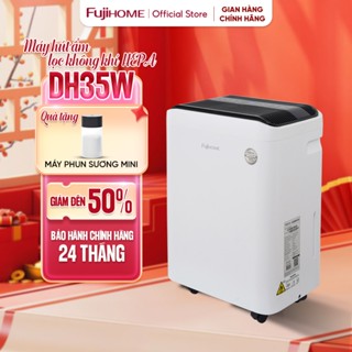 Máy hút ẩm lọc không khí HEPA - UV- Ion Fujihome DH35W-HEPA, công suất lớn kết nối Wifi điều khiển App phòng 25-60m2