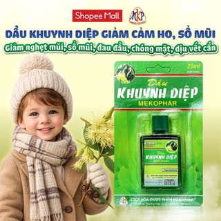 Dầu khuynh diệp Mekophar giữ ấm, xông mũi họng, giảm cảm vặt cho bé (Chai 25ml)
