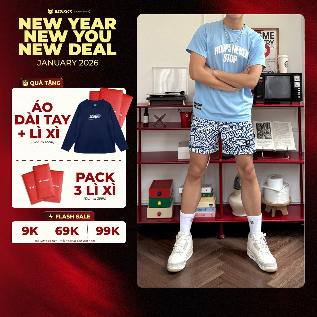 Quần ngắn Redikick Huddle Talk Shorts Nhanh khô Bóng Rổ Pickleball Gym Chạy Bộ Bóng Đá Tennis