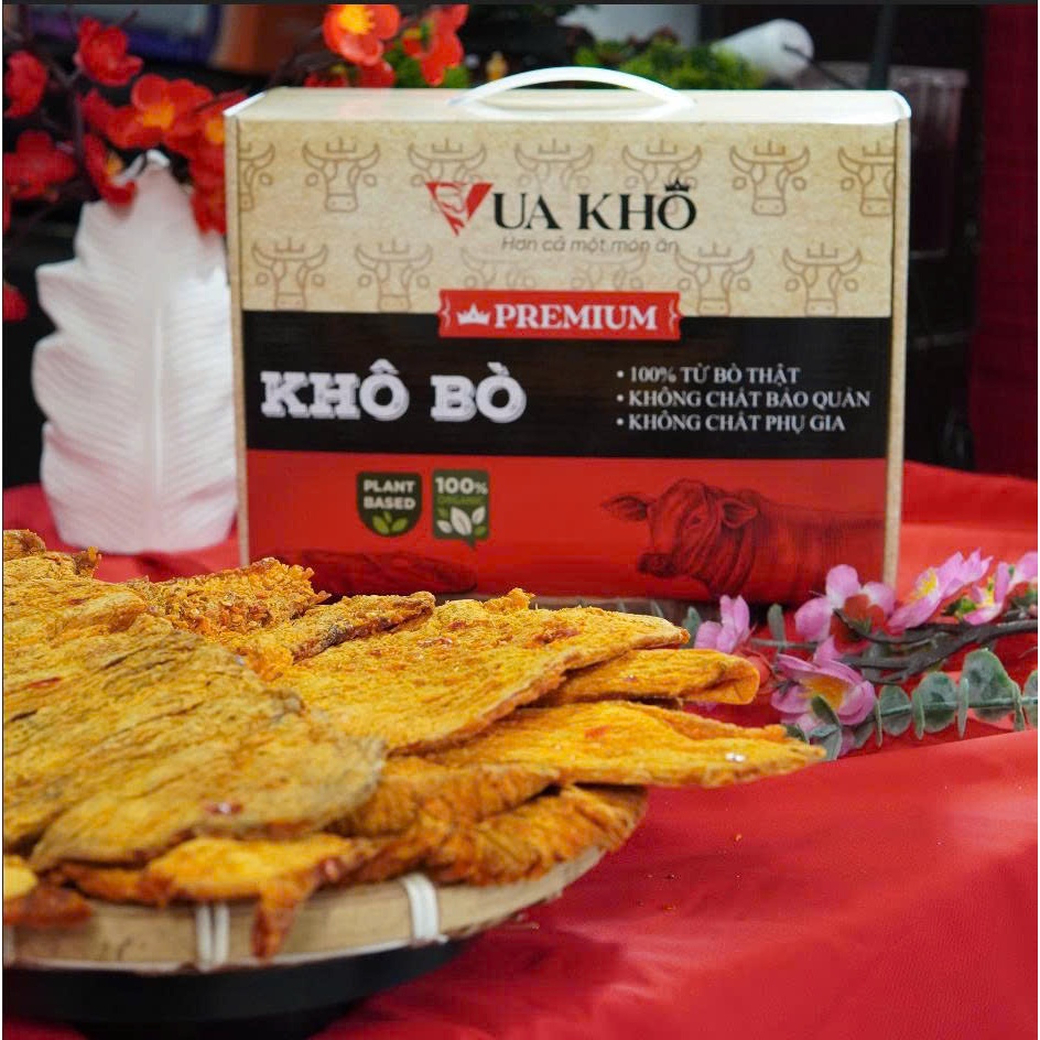Khô bò miếng to  - Khô Bò - Khô Bò Giá rẻ - Thịt Bò khô loại ngon phơi khô  500G - 1KG