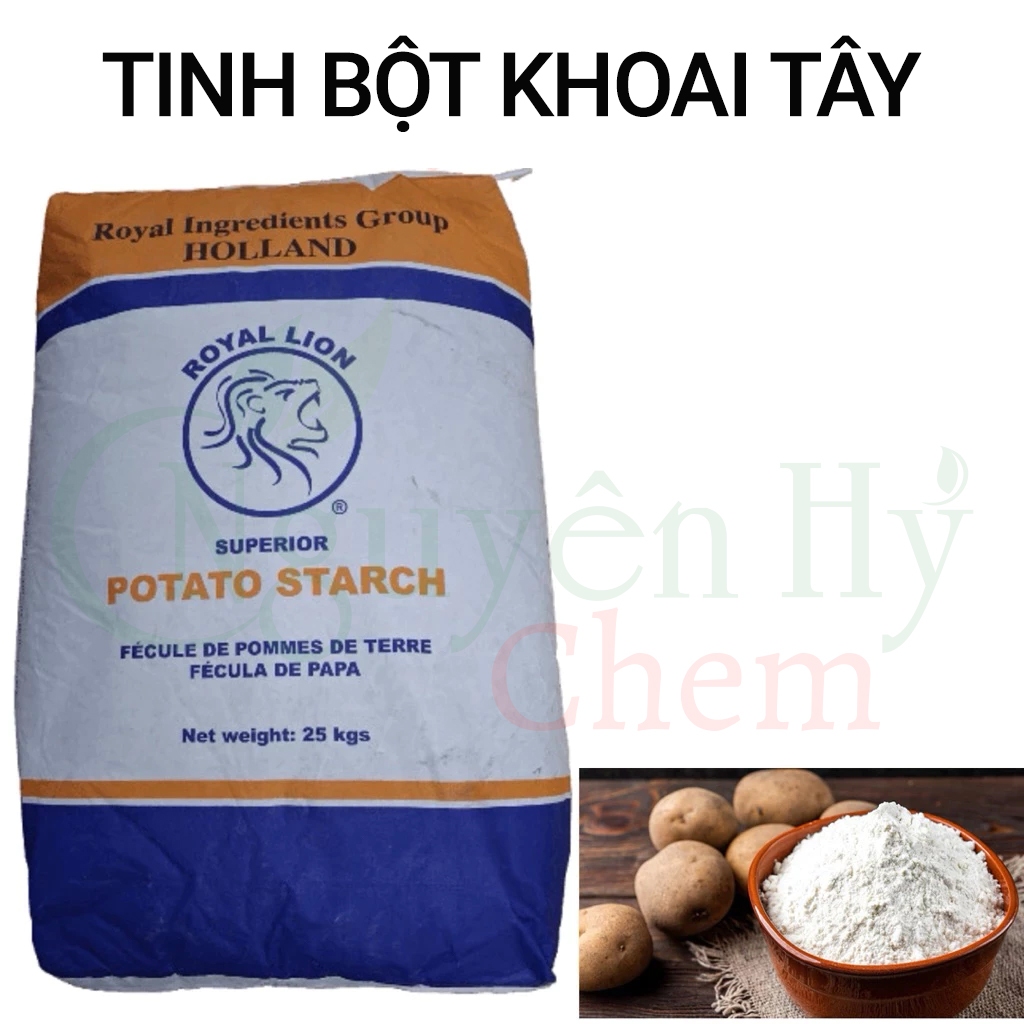 1kg _ Tinh bột khoai tây nguyên chất_ siêu rẻ chất độn thực phẩm tăng độ dai, kết dính cho sản phẩm