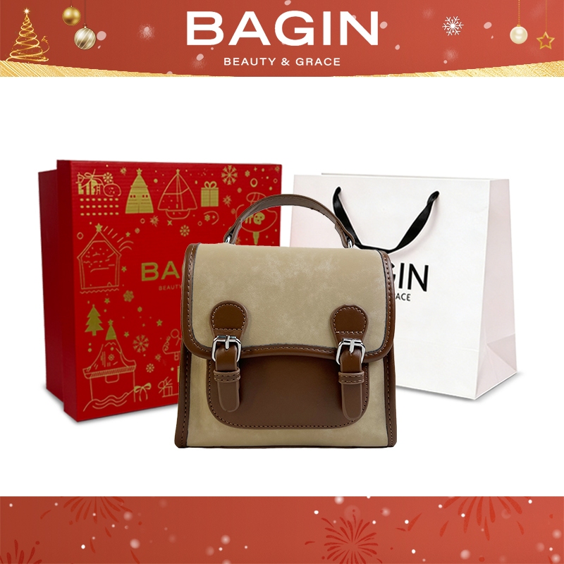 Bagin (NEW) Túi 2 Dây Lưng Xách Nữ Mini Kiểu Vintage Kiểu Công Sở Đi Chơi