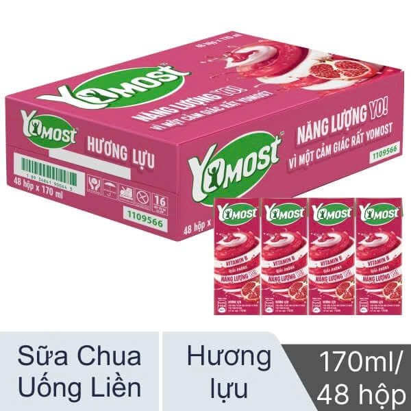 Sữa Yomost Lựu 170ml (48 Hộp)_00443 thùng