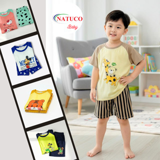 Bộ Quần Áo Trẻ Em Minky Mom, Chất Thun Lạnh Thoáng Mát, Tay Phối Raglan Cho Bé 8-27Kg TN-IN126