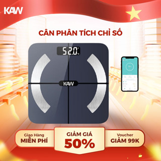 Cân Sức Khỏe KAW Phân Tích Chỉ Số Thông Minh Có Bluetooth, Độ Chính Xác Cao đo chỉ số cân nặng, đo lượng chất béo