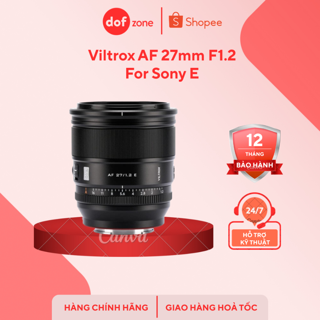 Viltrox AF 27mm F1.2 For Sony E - Hàng Chính Hãng Bảo Hành 12 Tháng