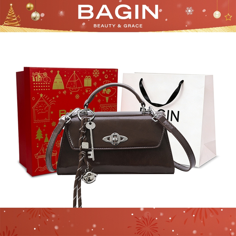 BAGIN Túi Xách Nữ Thời Trang Đeo Chéo Da Lì Cao Cấp Ngày Lễ Quà Tặng Tết Nguyên Đán