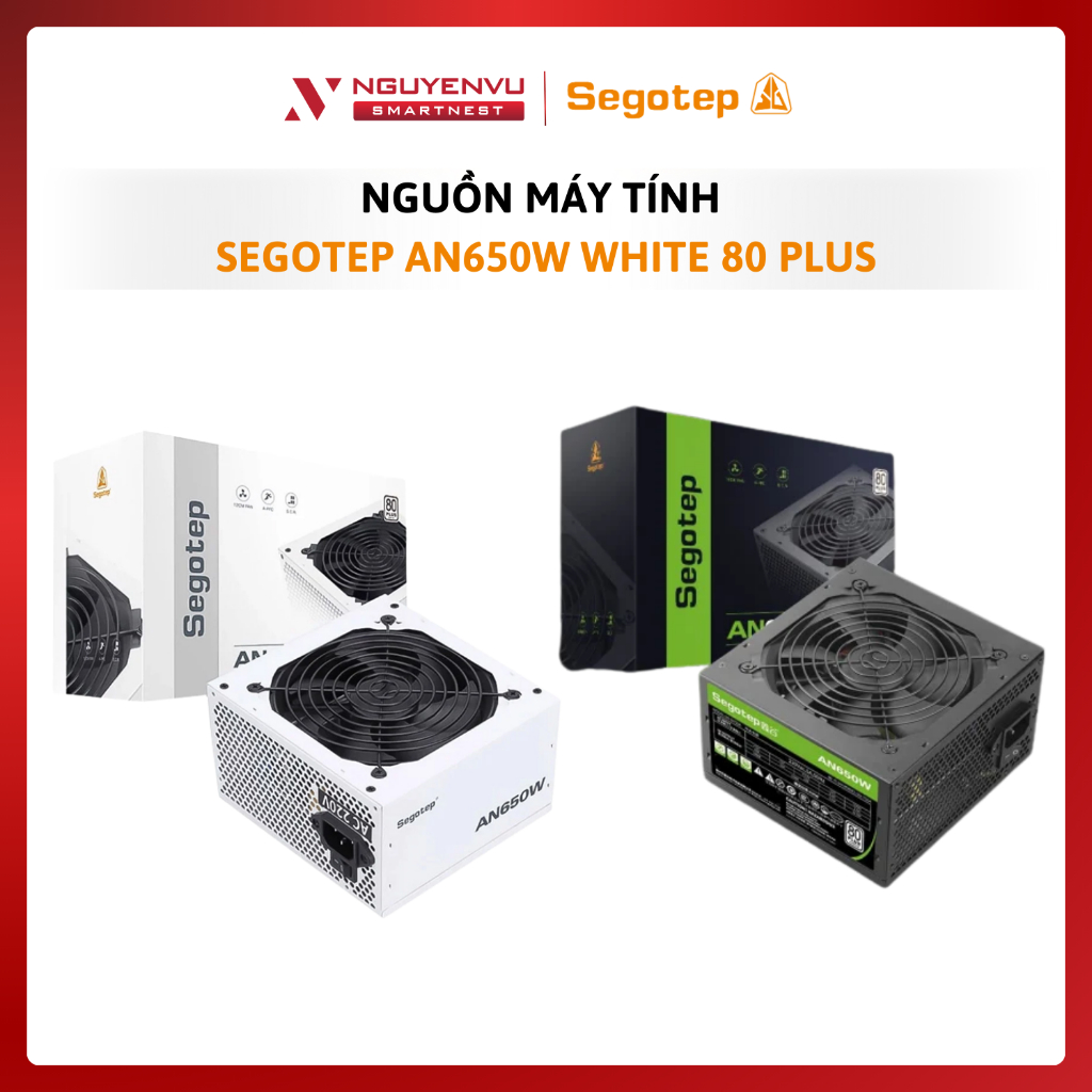 Nguồn Máy Tính Segotep AN650W White 80 Plus | Hàng chính hãng - Bảo hành 3 năm