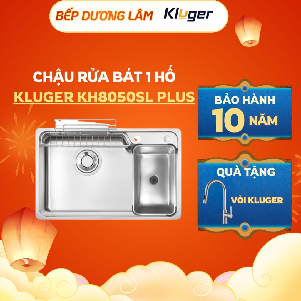 Chậu rửa bát Kluger KH8050SL Plus | CAM KẾT HÀNG CHÍNH HÃNG