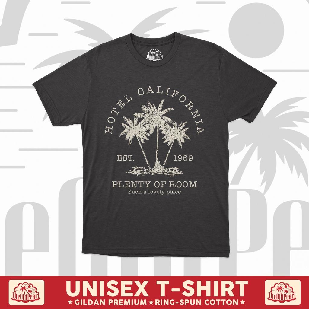 Áo Thun Hotel California Est.1969 TheOldPearl - Classic Rock Áo Thun Mỹ Gildan Premium 76000 - Vinta