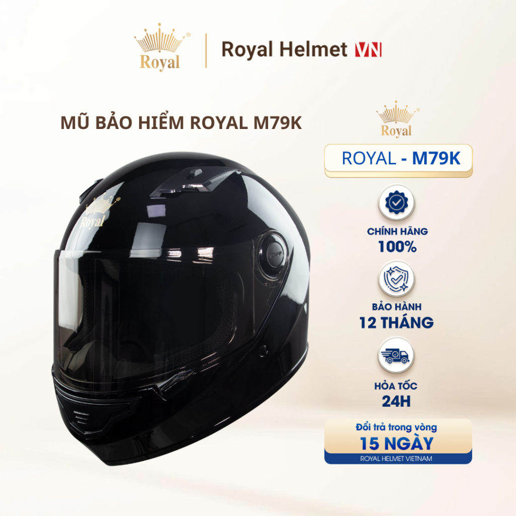 [FULL MÀU] [ĐỘC QUYỀN] Mũ Bảo Hiểm Fullface Royal M79K Có Kính Chính Hãng, Đỉnh Cao Phong Cách Cho Bạn