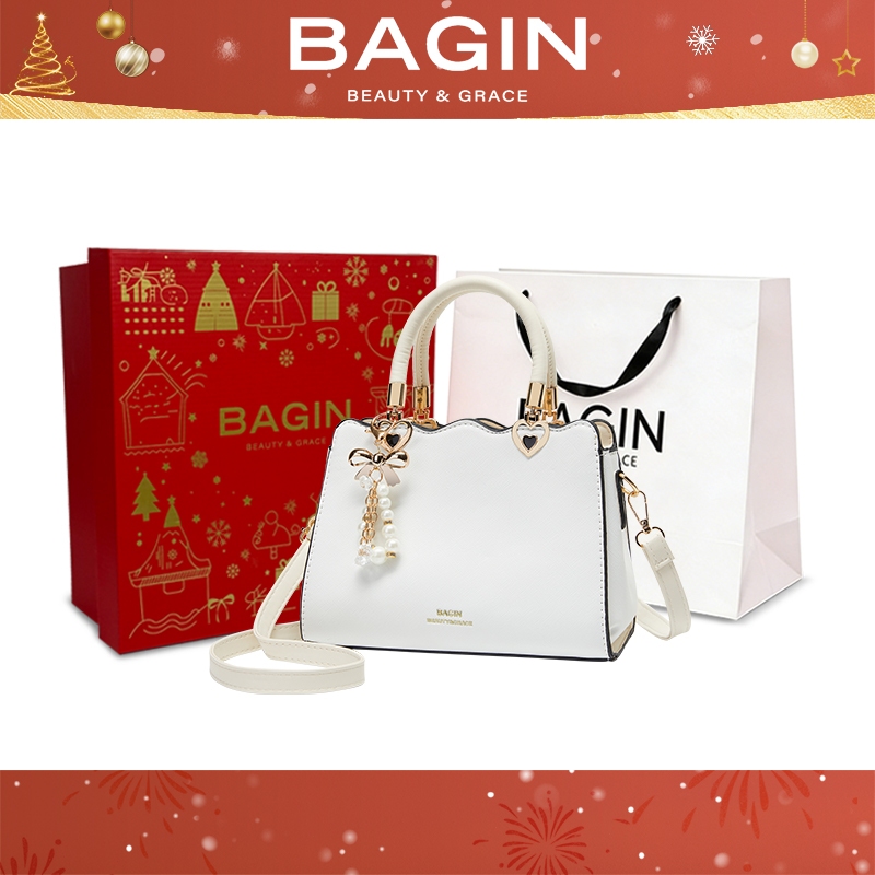 BAGIN Túi Xách Chéo Nữ Da Chống Thấm Nước Cao Cấp Trang Trí Vòng Cổ Độc Đáo Văn Phòng Thời Trang Đón