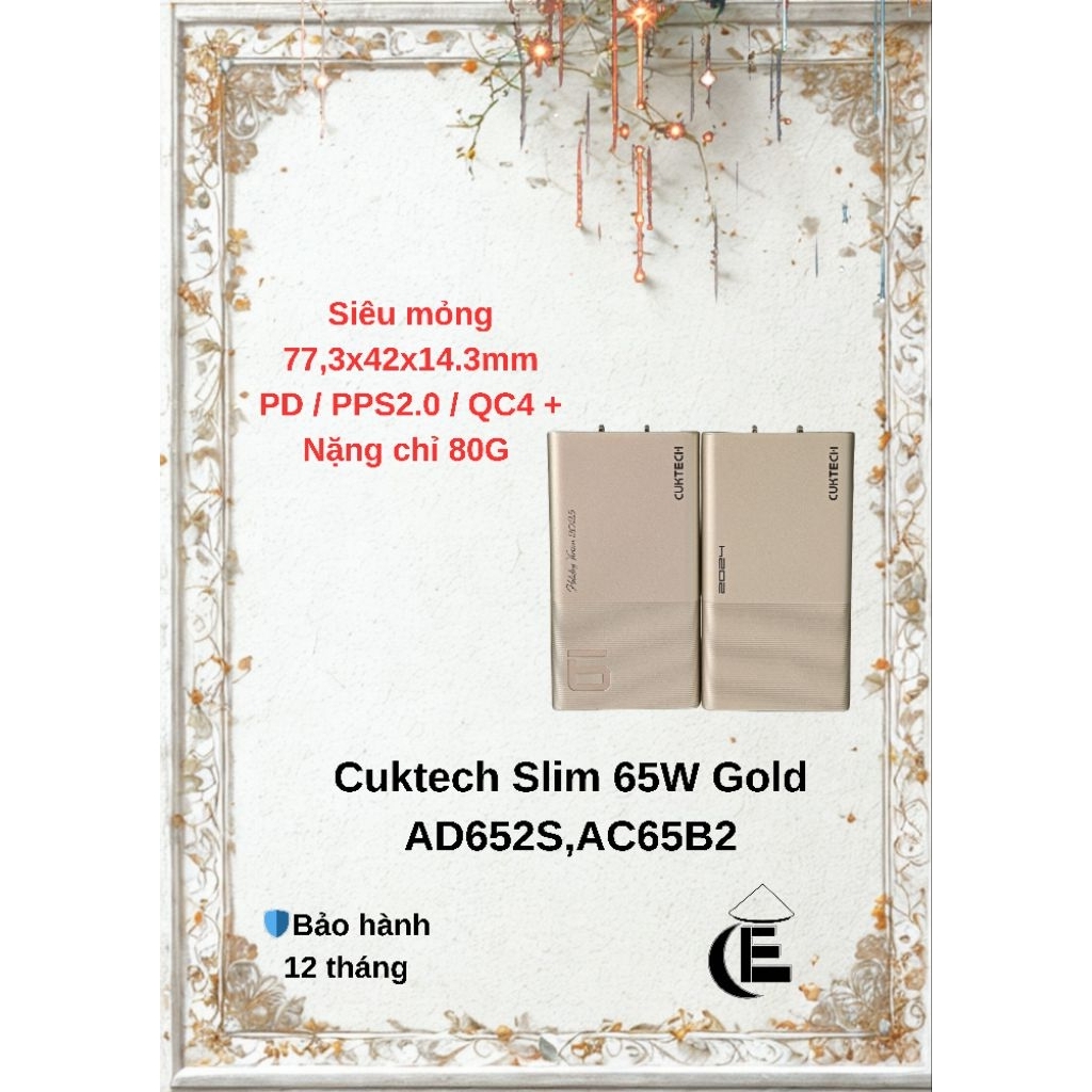 Cuktech Slim 65w Bản Gold Edition 2024,2025