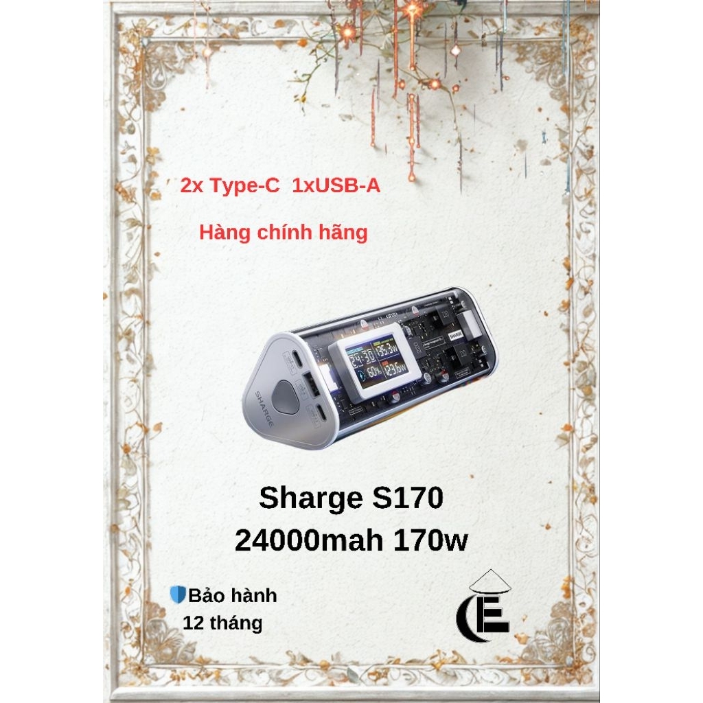 Sharge S170 24000mah 170w hàng chính hãng