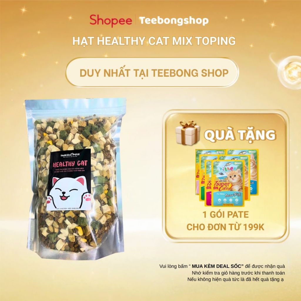 [HOT] HẠT CHO MÈO HEALTHY CAT MIX TOPPING– GẤP ĐÔI DINH DƯỠNG, MÈO ĂN LÀ MÊ 🐾