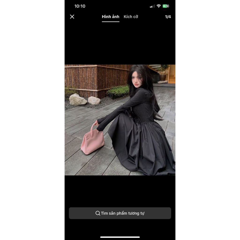 đầm maxi dài tay xoè