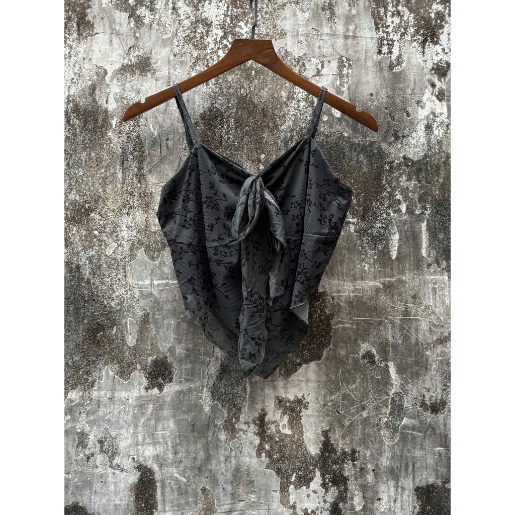 Áo hai dây thun lưới hoạ tiết size F, new tag/ T105102