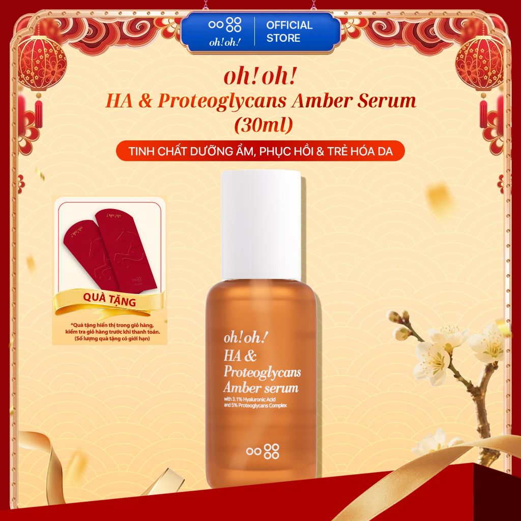 Tinh Chất Dưỡng Ẩm Và Căng Mướt oh!oh! HA & Proteoglycans Amber Serum 30ml
