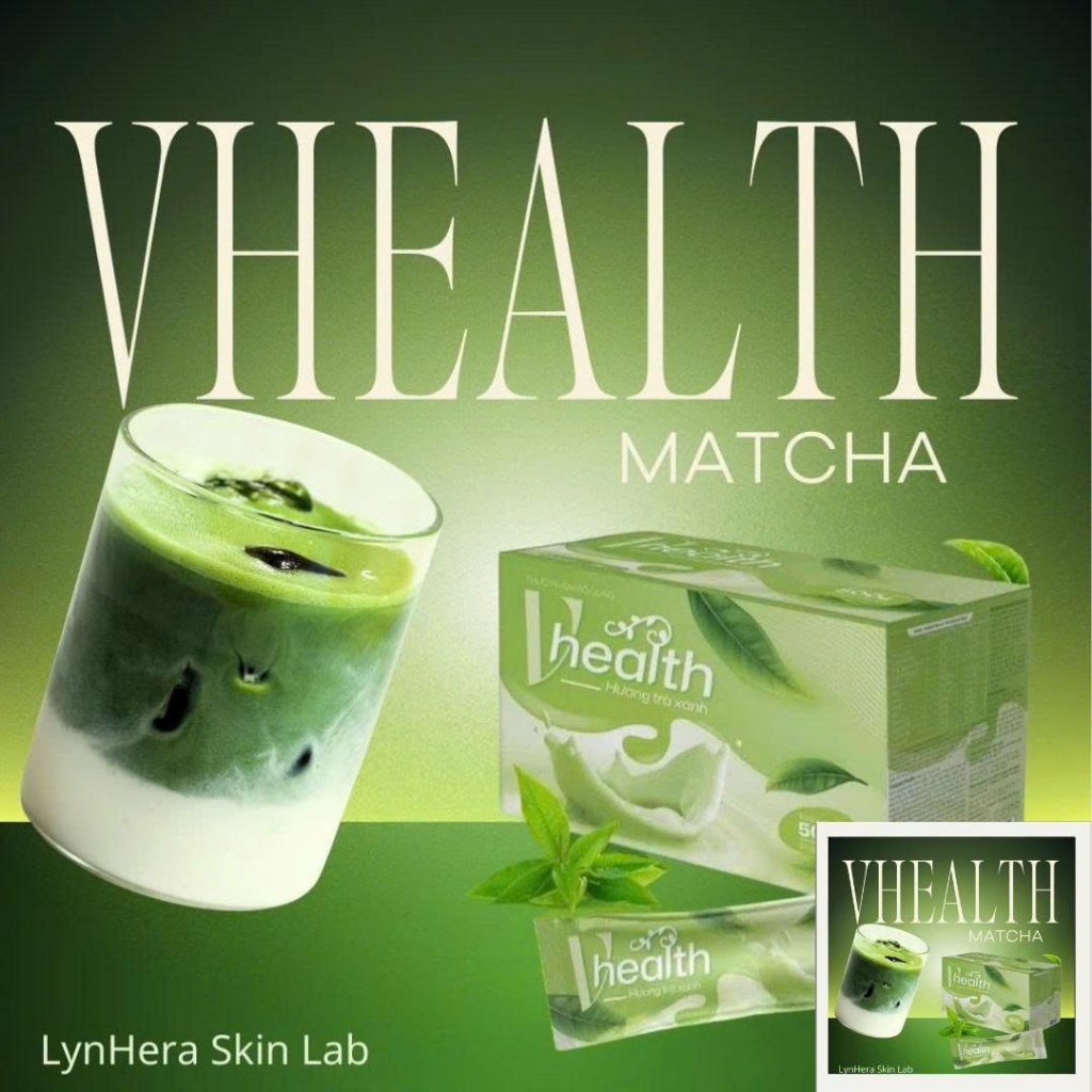 NGŨ CỐC DINH DƯỠNG VHEALTH TRÀ XANH/1 HỘP 20 GÓI