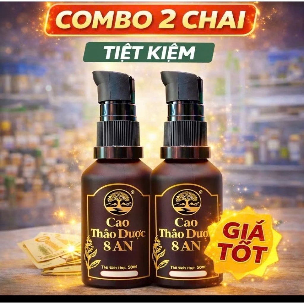 1 chai Cao Xoa Bóp Thảo Dược 8S 8 Sang BDS (50ml) cải thiện đau nhức cơ xương khớp