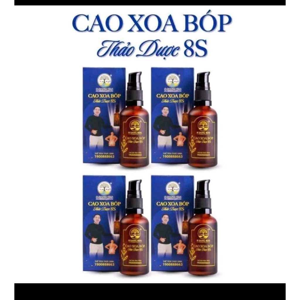(MUA 3 TẶNG 1) - Cao Xoa Bóp Thảo Dược 8S 8 Sang BDS (50ml) cải thiện đau nhức cơ xương khớp