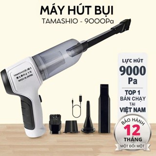 Máy Hút Bụi Cầm Tay Nhật Bản TAMASHIO Không Dây 6 Đầu Hút, Máy Hút Bụi Ô Tô, Giường Nệm, Lông Chó Mèo BH 24T