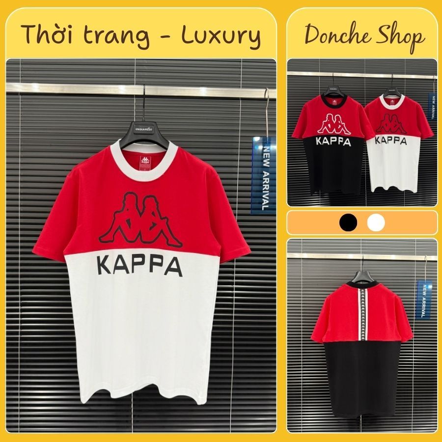 Áo Thun Kapa In Chữ Logo Phối Màu Đỏ New Siêu Đẹp - Áo Phông Nam Nữ Kx Chất Cotton In Hình 665506