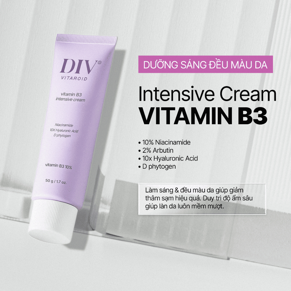 Kem dưỡng sáng đều màu da DIV Vitamin B3 Intensive Cream 50g