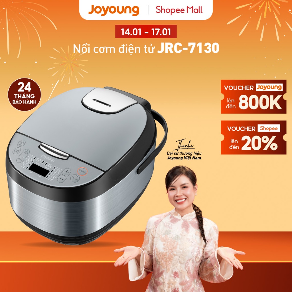 Nồi cơm điện tử Joyoung JRC-7130 | Dung tích 1.8L | Công suất 850W