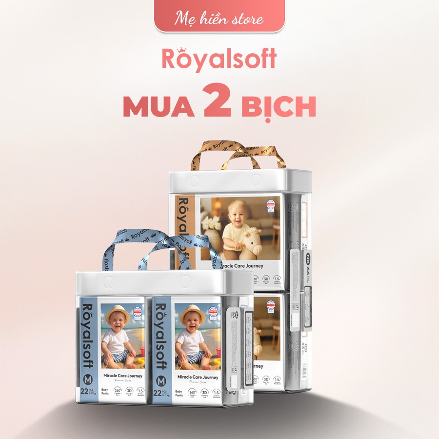 [COMBO 2 BỊCH] Bỉm ROYALSOFT Chính Hãng, Tã Royal Soft Cao Cấp Có Đủ Size