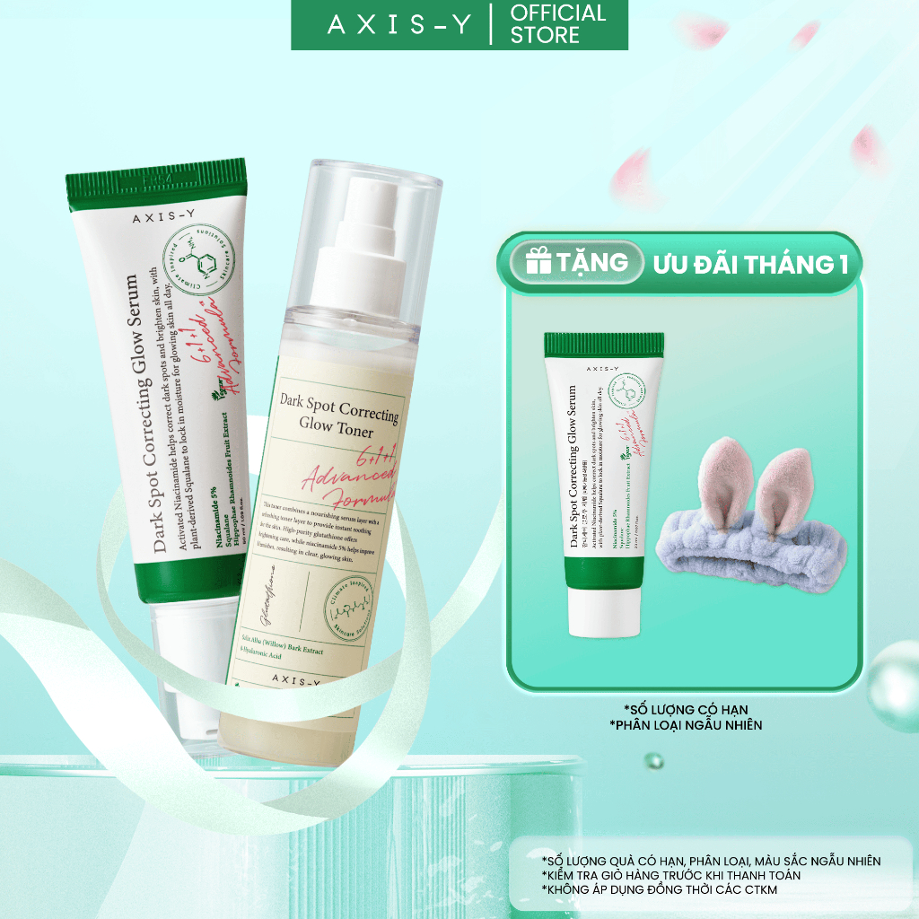 Combo Dưỡng Sáng Mờ Thâm AXIS-Y Serum & Toner | Dark Spot Serum & Toner 50ml & 125ml