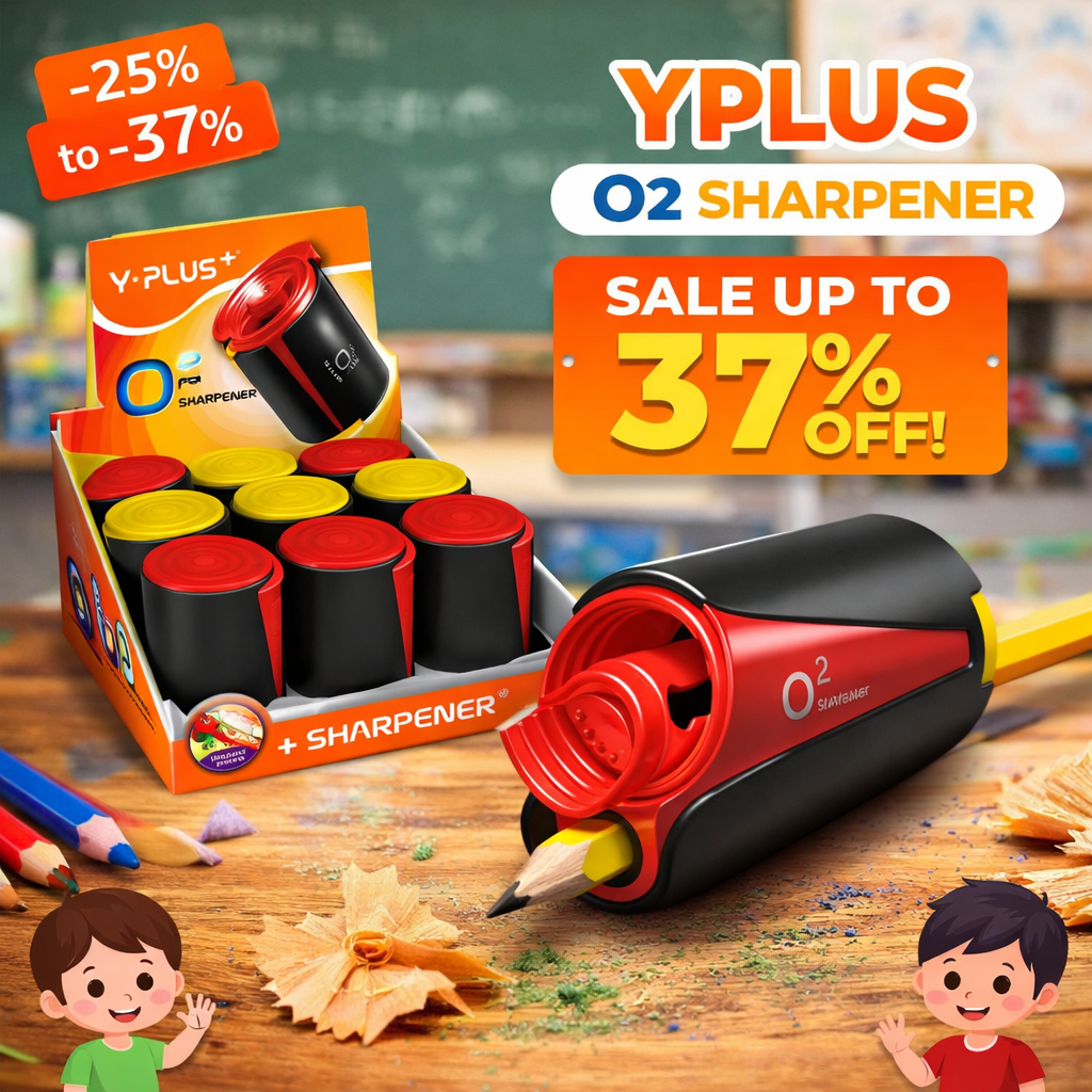 [Xả kho - YP] Chuốt chì 2 lỗ cao cấp, siêu bén và bền, thích hợp cho mọi loại bút chì gỗ, chì màu |  Yplus O2 SX1103