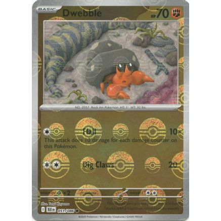 Dwebble (Poke Ball Pattern) - 054/086 - Common Reverse Holo