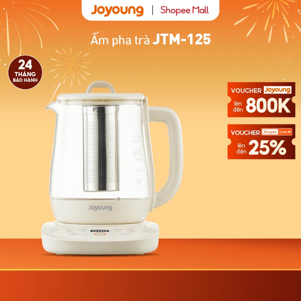 [Livestream] Ấm đun pha trà đa năng Joyoung JTM-125 | Dung tích 1.5L | Công suất 800W