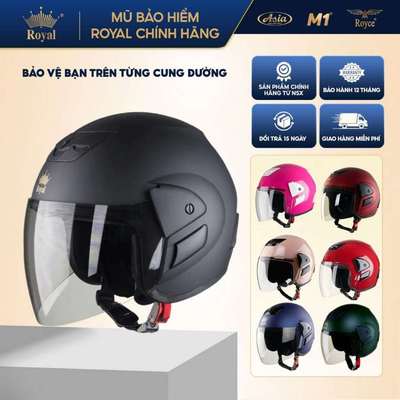 Mũ Bảo Hiểm 3/4 Royal M01 Có Kính Chính Hãng, Nón Có Thông Gió, Đi Phượt An Toàn, Bảo Hành 12 Tháng
