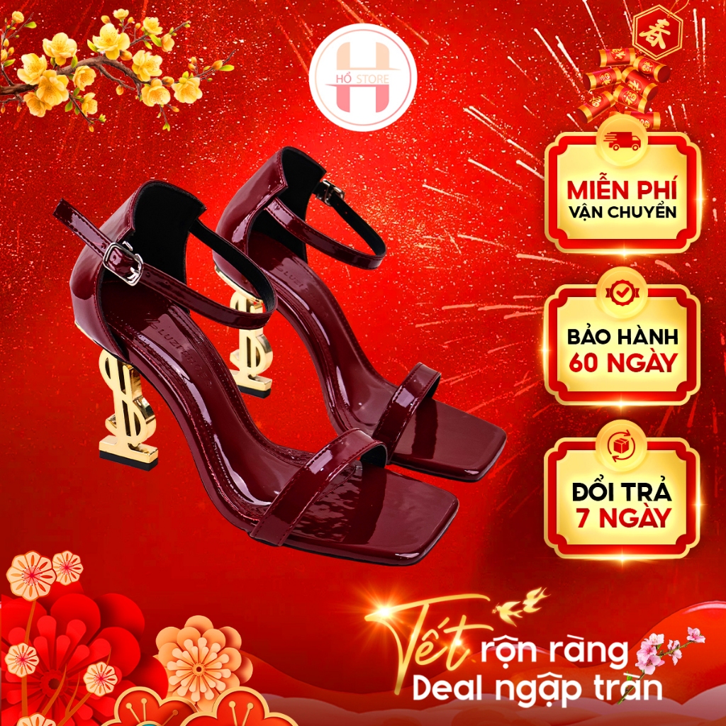 Sandal nữ đi tiệc, giày cao gót nữ mũi vuông gót cao 10cm M41