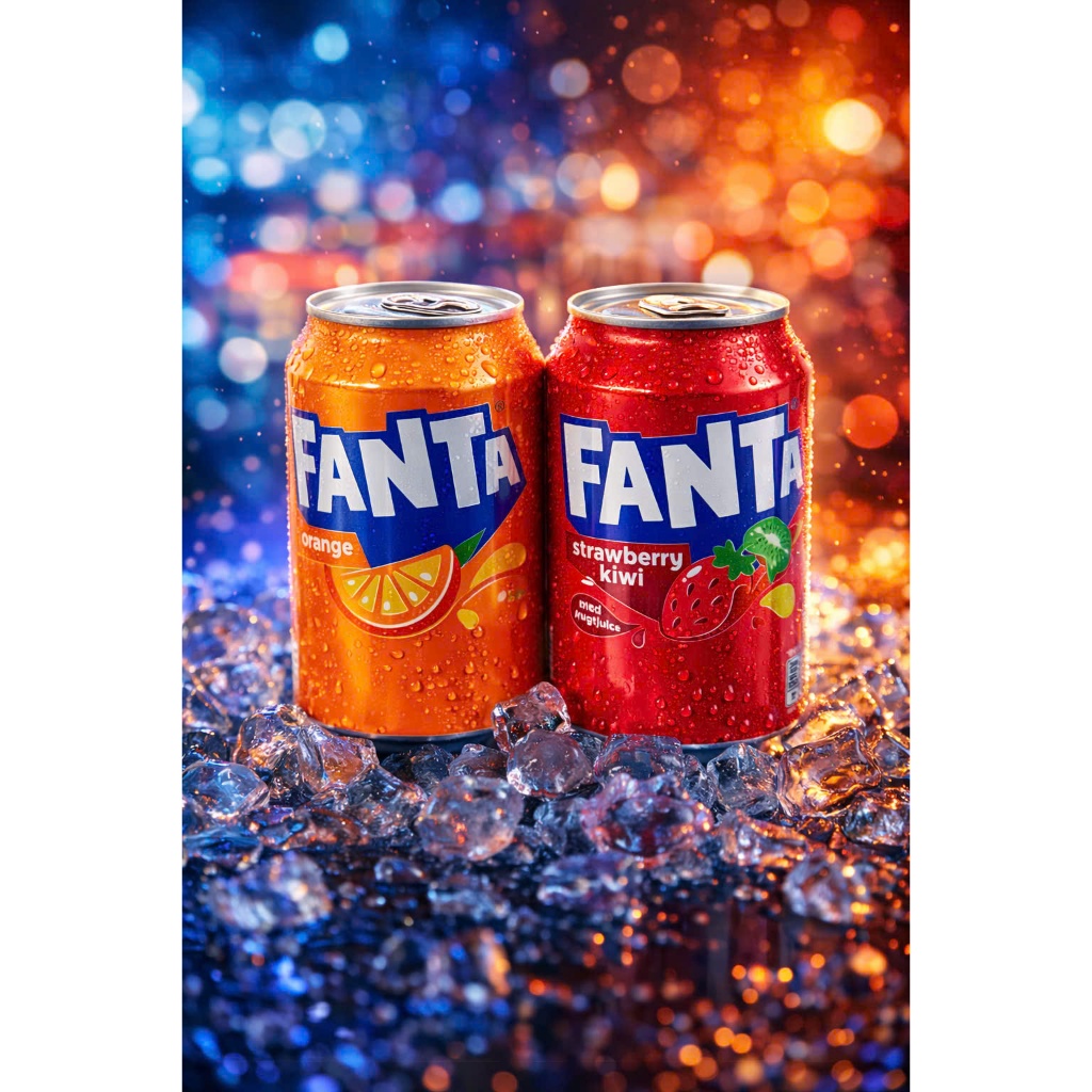 Nước ngọt có ga Fanta hương dâu, hương cam 330ml