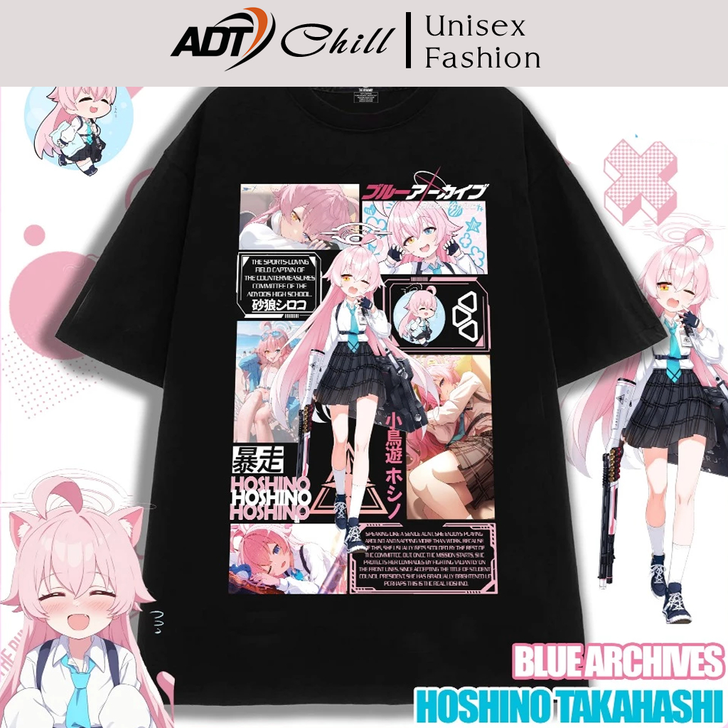 Áo thun in hình Blue Archive : Hoshino Takanashi - naruto nhiều màu - chất thun thoáng mát