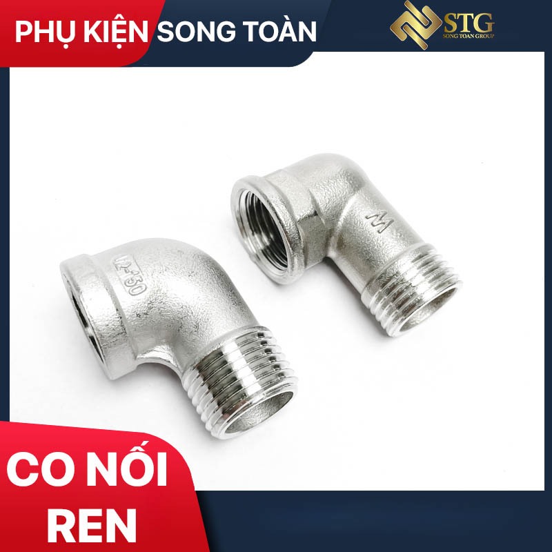 Co Ren Inox 21, Co Điếu Inox Ren Trong Ren Ngoài 21 Inox 201 304