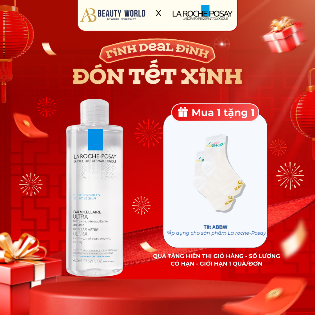 Nước Tẩy Trang Cho Da Nhạy Cảm La Roche-Posay Micellar Water Ultra Sensitive Skin AB Beauty World Sả