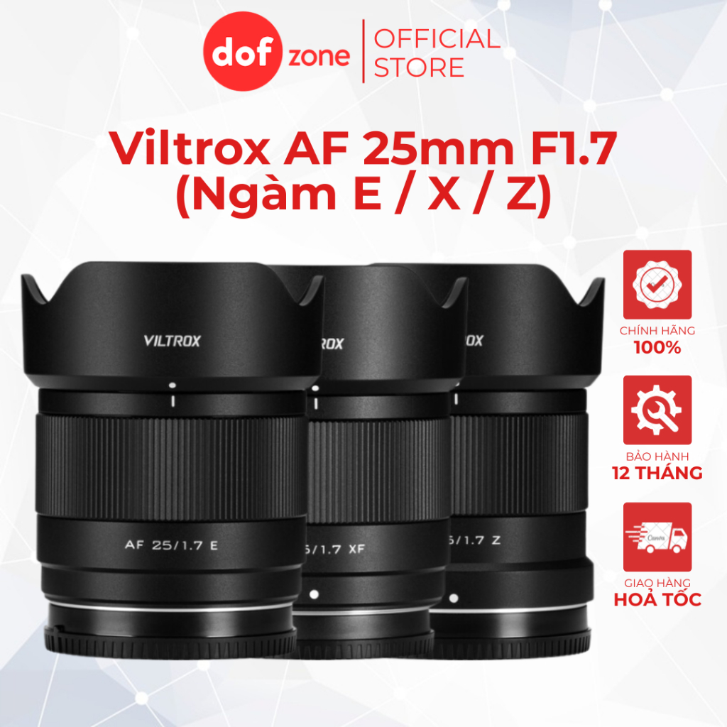 Viltrox AF 25mm F1.7 (Ngàm Sony E/Fujiflm X/Nikon Z)  - Chính Hãng Bảo Hành 12 Tháng