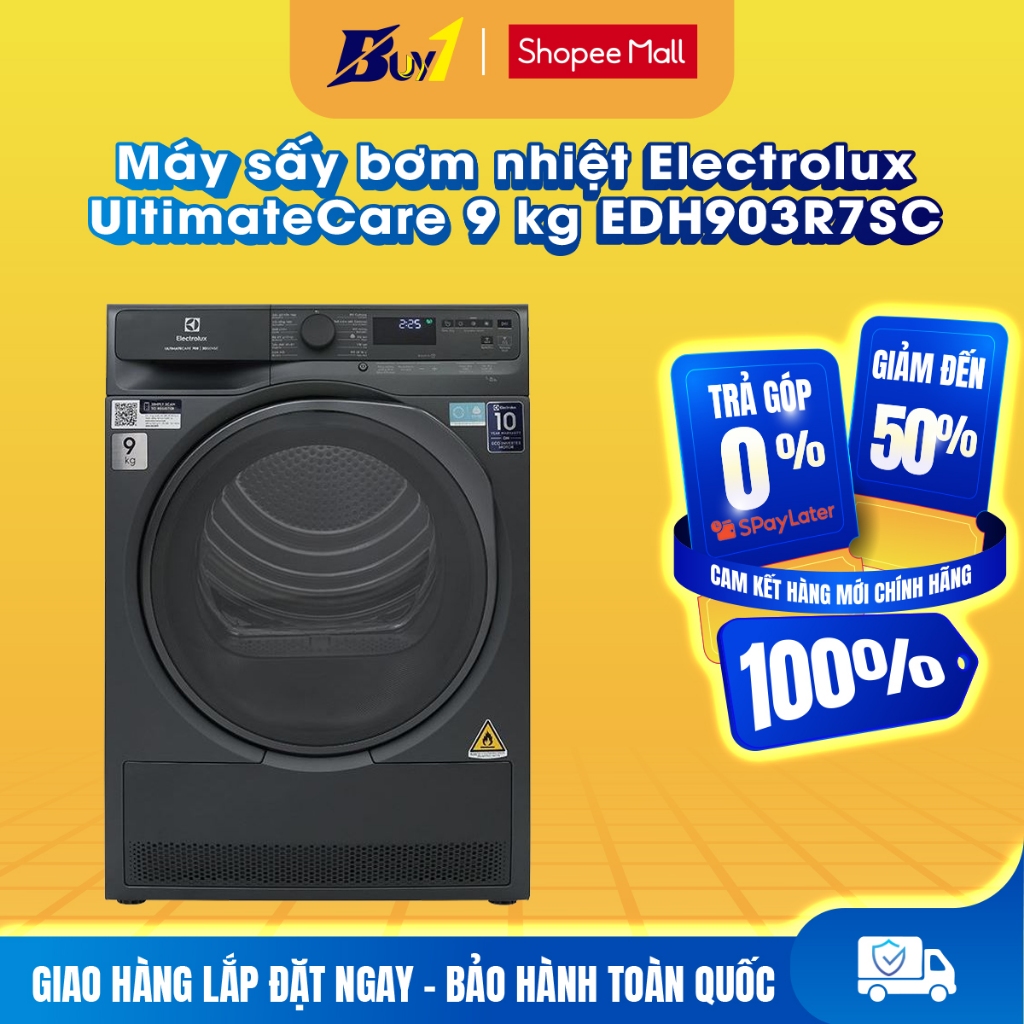 EDH903R7SC - Máy sấy bơm nhiệt Electrolux UltimateCare 9 kg EDH903R7SC - Hàng chính hãng