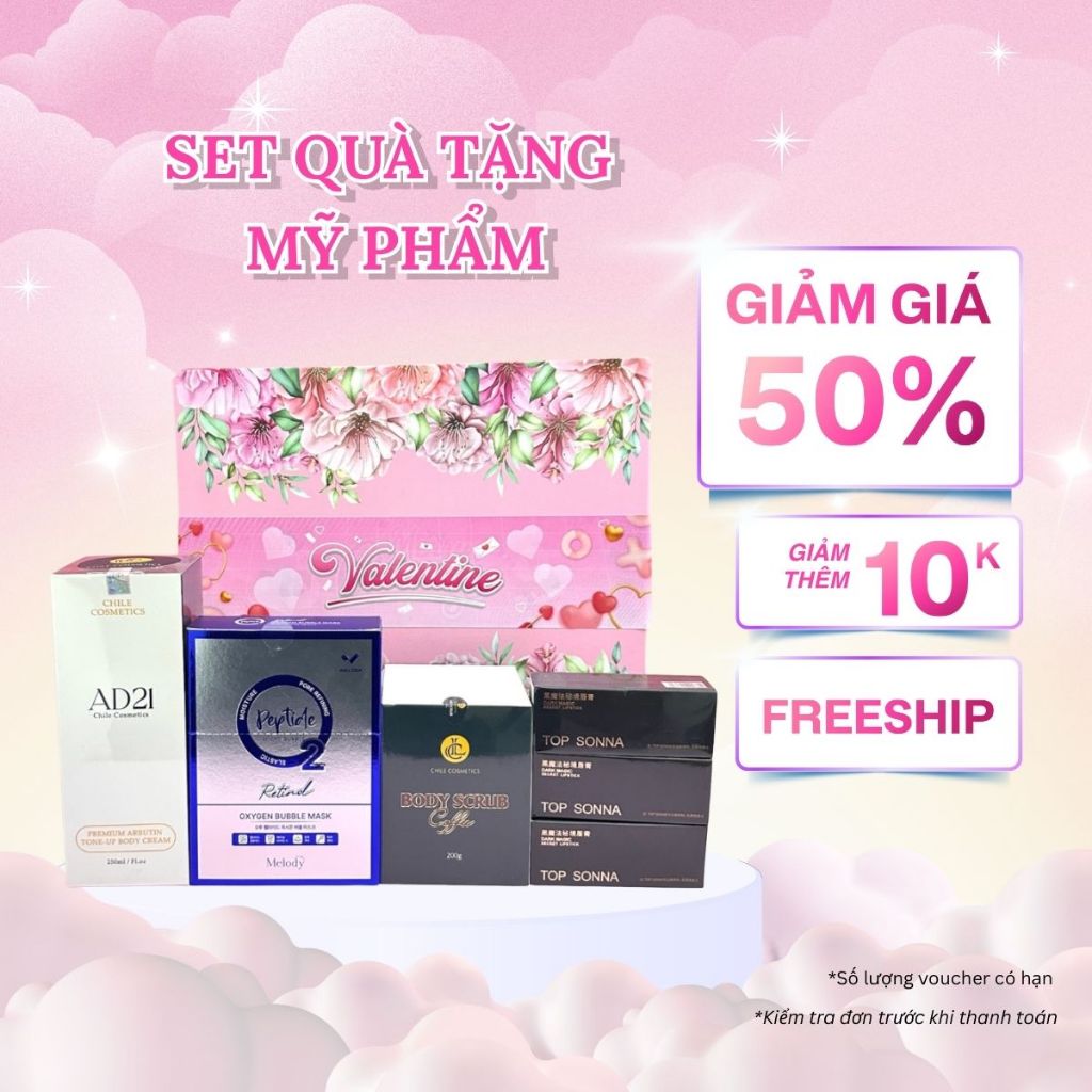 Quà Valentine Cho Bạn Gái Set Mỹ Phẩm Sang Xịn, Combo Xinh Tươi, Quà Tặng Người Yêu 14/2