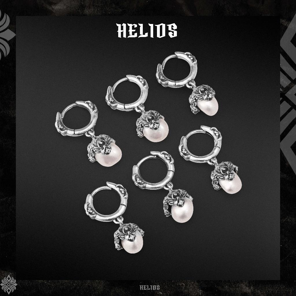 Khuyên tai bạc S925 Nam, nữ Trinity Pearl Helios